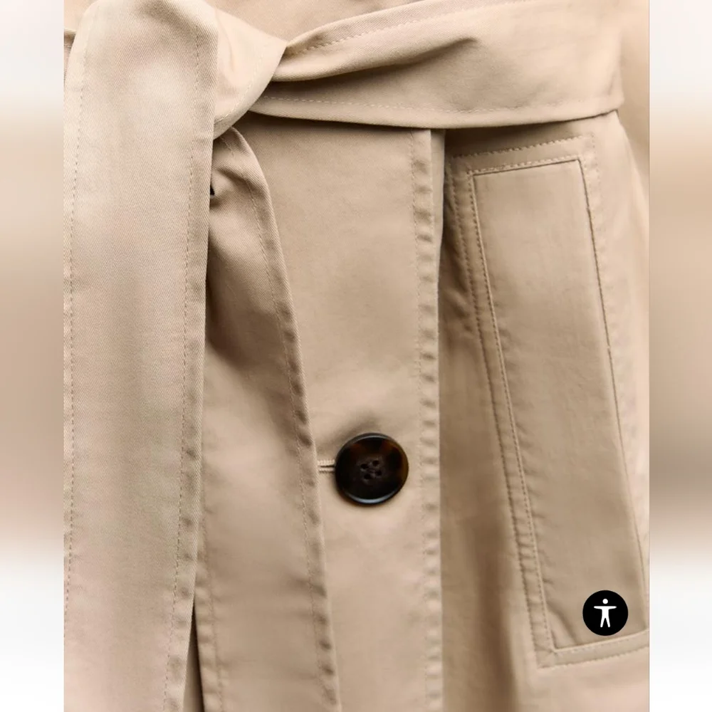 ❌️SOLD❌️CLASSIC BELTED TOPCOAT SIZE M - Picture 8 of 9